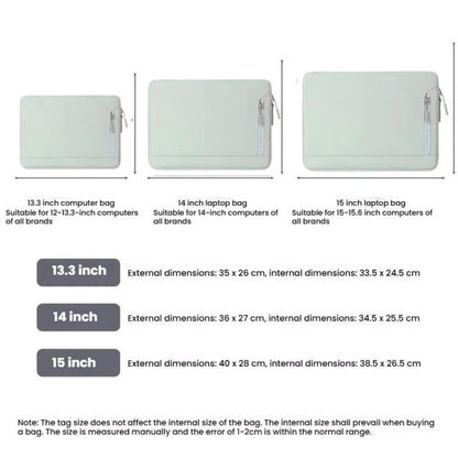 Universal For 14/14.6 inch Laptop Bag Women Portable Computer Bag For IPad Protective Case(Green) - 13.3 inch by buy2fix | Online Shopping UK | buy2fix