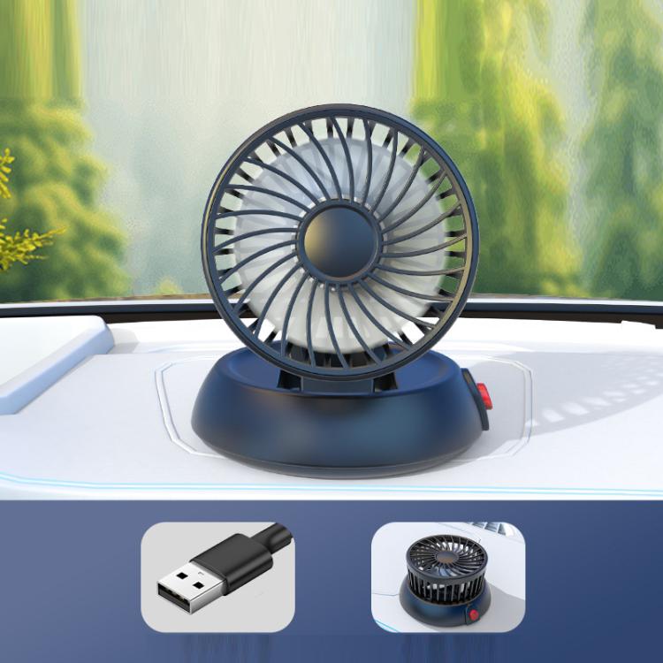Car Single-head Three-speed Adjustable Folding High-wind Fan(White 5V USB) - Heating & Fans by buy2fix | Online Shopping UK | buy2fix