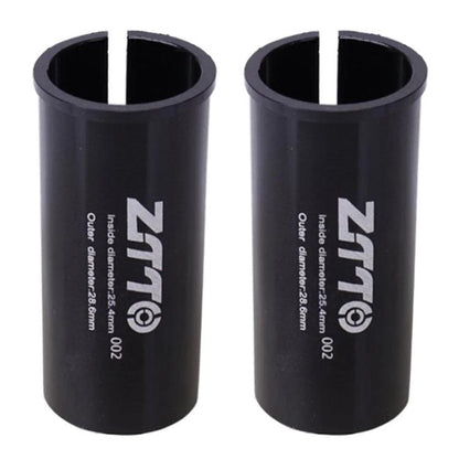 25.4-28.6mm 002 2pcs ZTTO Bicycle Seat Post Conversion Sleeve Reducer Cover(Black) - Others by ZTTO | Online Shopping UK | buy2fix