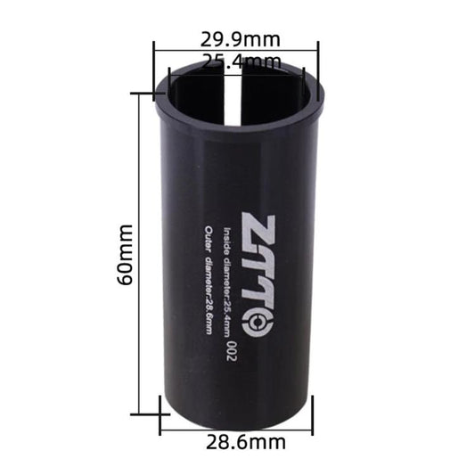 25.4-28.6mm 002 2pcs ZTTO Bicycle Seat Post Conversion Sleeve Reducer Cover(Black) - Others by ZTTO | Online Shopping UK | buy2fix