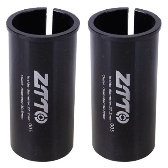27.2-30.8mm 005 2pcs ZTTO Bicycle Seat Post Conversion Sleeve Reducer Cover(Black)