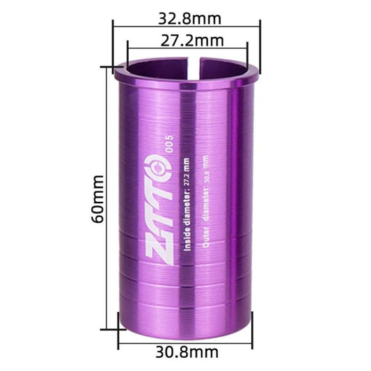 27.2-30.8mm 005 2pcs ZTTO Bicycle Seat Post Conversion Sleeve Reducer Cover(Purple) - Others by ZTTO | Online Shopping UK | buy2fix
