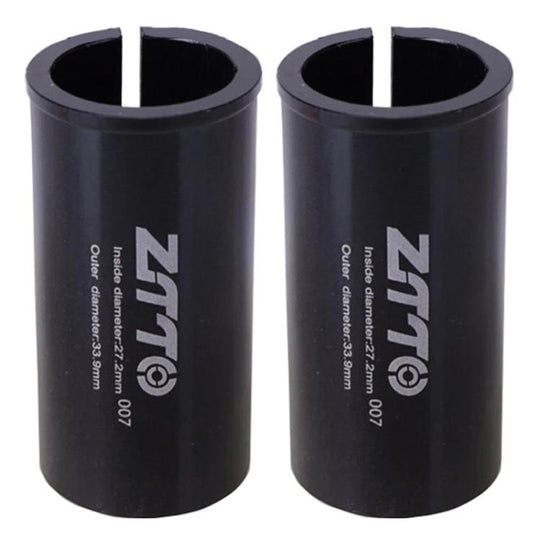 27.2-33.9mm 007 2pcs ZTTO Bicycle Seat Post Conversion Sleeve Reducer Cover(Black)