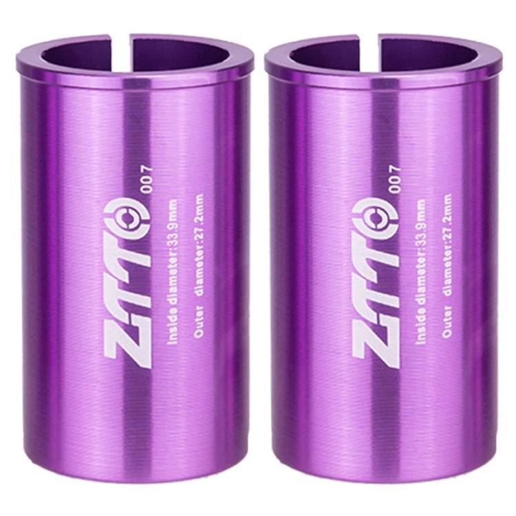 27.2-33.9mm 007 2pcs ZTTO Bicycle Seat Post Conversion Sleeve Reducer Cover(Purple) - Others by ZTTO | Online Shopping UK | buy2fix
