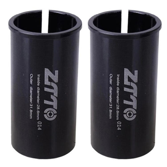28.6-31.8mm 014 2pcs ZTTO Bicycle Seat Post Conversion Sleeve Reducer Cover(Black)