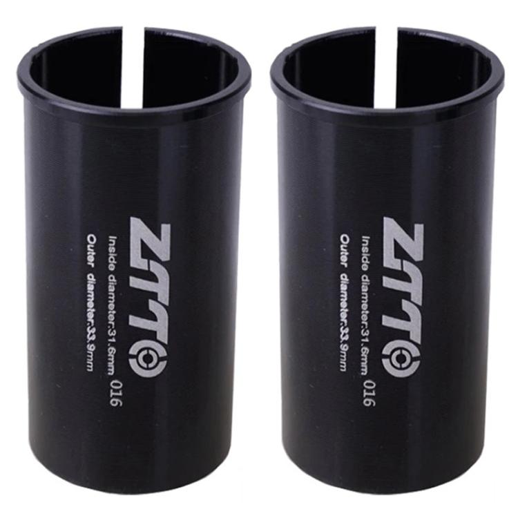31.6-33.9mm 016 2pcs ZTTO Bicycle Seat Post Conversion Sleeve Reducer Cover(Black) - Others by ZTTO | Online Shopping UK | buy2fix