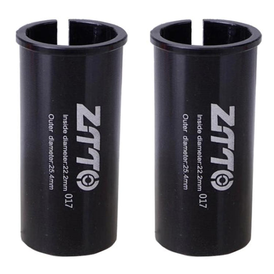 22.2-25.4mm 017 2pcs ZTTO Bicycle Seat Post Conversion Sleeve Reducer Cover(Black)