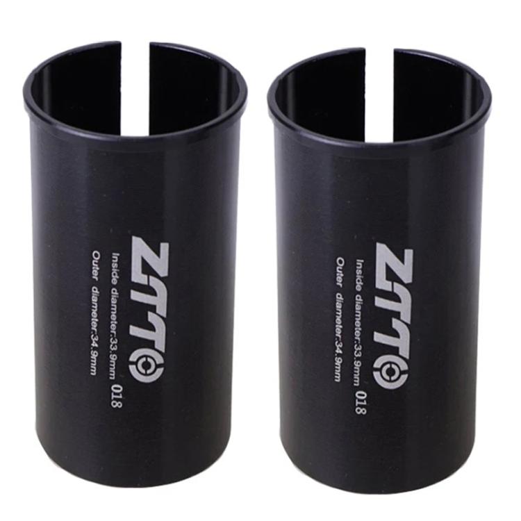 33.9-34.9mm 018 2pcs ZTTO Bicycle Seat Post Conversion Sleeve Reducer Cover(Black) - Others by ZTTO | Online Shopping UK | buy2fix