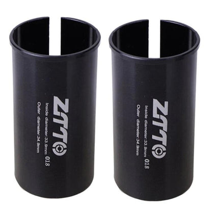 33.9-34.9mm 018 2pcs ZTTO Bicycle Seat Post Conversion Sleeve Reducer Cover(Black) - Others by ZTTO | Online Shopping UK | buy2fix