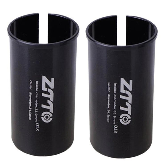 33.9-34.9mm 018 2pcs ZTTO Bicycle Seat Post Conversion Sleeve Reducer Cover(Black)