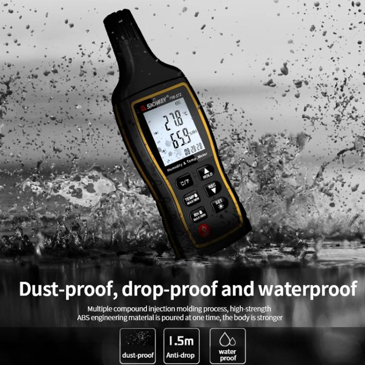 SNDWAY SW-572 Handheld Digital Temperature Humidity Meter High Sensitivity Temperature Humidity Meter - PH & Moisture Meter by SNDWAY | Online Shopping UK | buy2fix