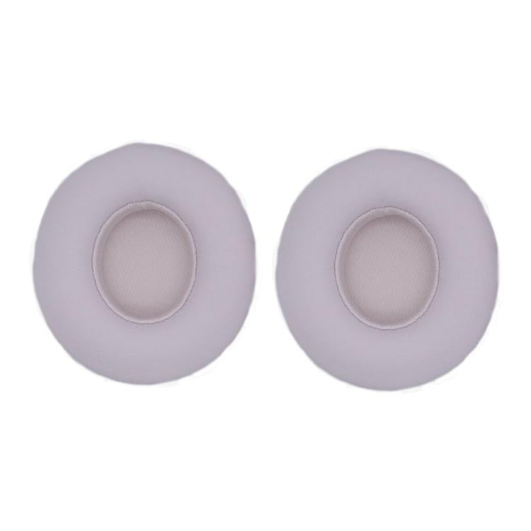 For Beats Solo 4 1pair Headphone Leather Cover Earmuffs Sponge Cover(White) - Earmuff & Pad by buy2fix | Online Shopping UK | buy2fix