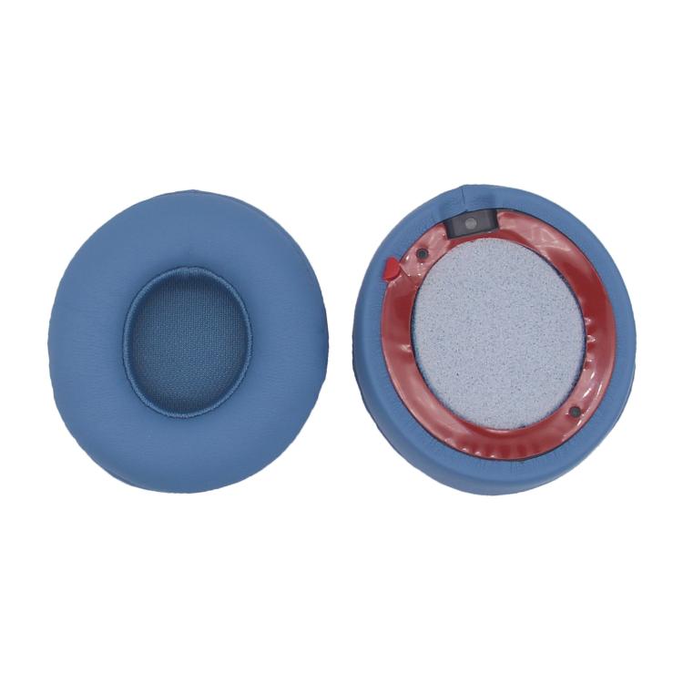 For Beats Solo 4 1pair Headphone Leather Cover Earmuffs Sponge Cover(Blue) - Earmuff & Pad by buy2fix | Online Shopping UK | buy2fix