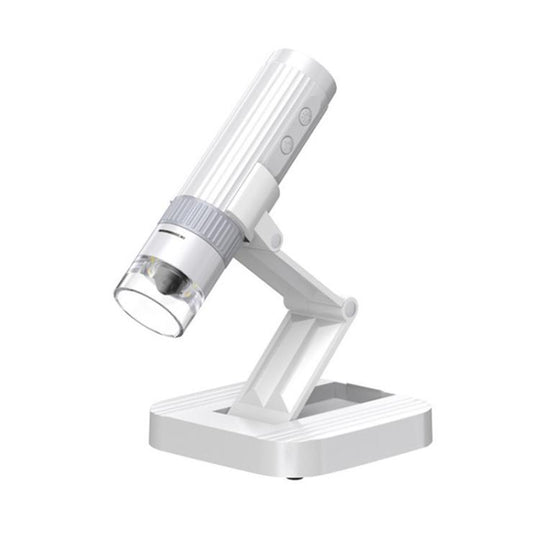 Portable 200W Pixel 1000X HD Wireless Digital Microscope(White With Holder)