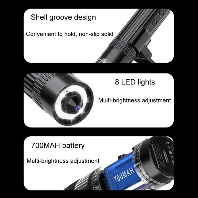 Portable 200W Pixel 1000X HD Wireless Digital Microscope(Black With Holder) - Digital Microscope by buy2fix | Online Shopping UK | buy2fix
