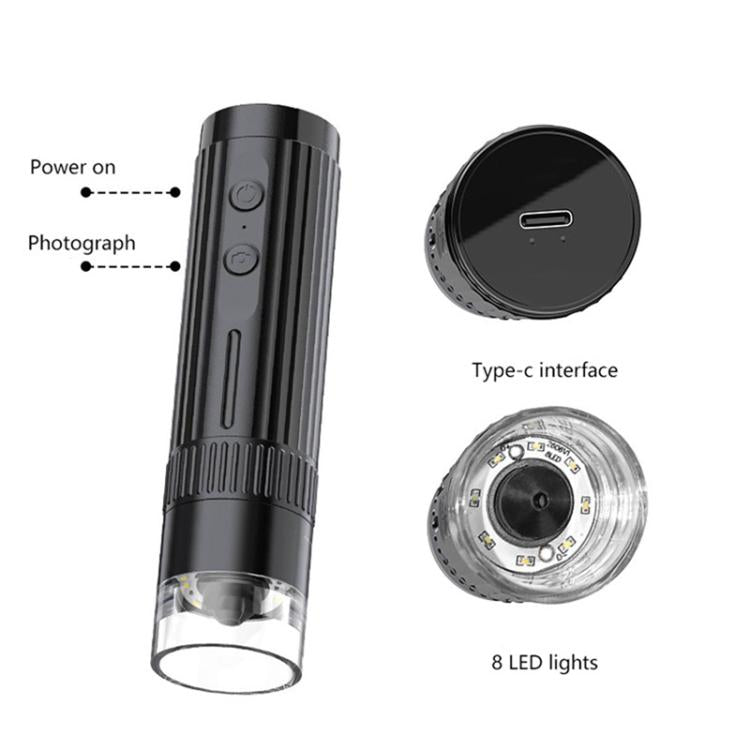 Portable 200W Pixel 1000X HD Wireless Digital Microscope(White With Holder) - Digital Microscope by buy2fix | Online Shopping UK | buy2fix
