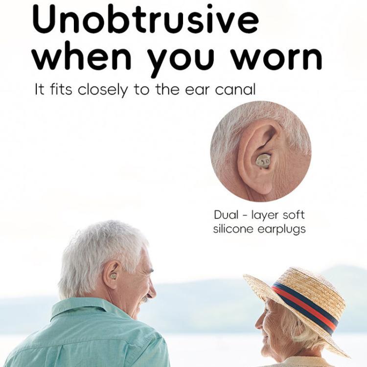 Elderly Hearing Aids Invisible Sound Amplifier Noise Reduction Collector With Digital Display Charging Compartment(Black) - Hearing Aids by buy2fix | Online Shopping UK | buy2fix