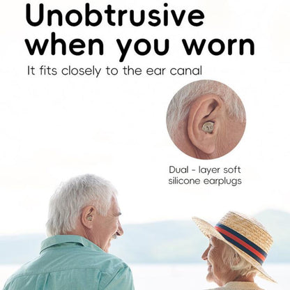 Elderly Hearing Aids Invisible Sound Amplifier Noise Reduction Collector With Digital Display Charging Compartment(Black) - Hearing Aids by buy2fix | Online Shopping UK | buy2fix
