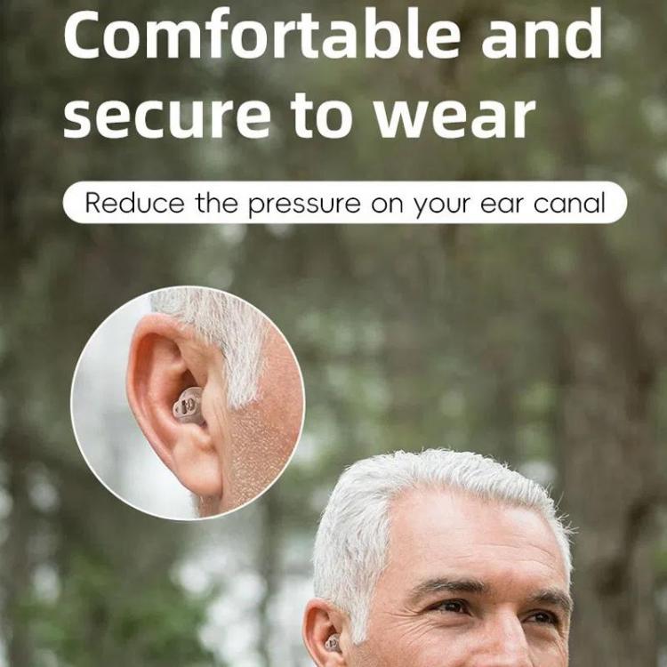 Elderly Hearing Aids Invisible Sound Amplifier Noise Reduction Collector With Digital Display Charging Compartment(Black) - Hearing Aids by buy2fix | Online Shopping UK | buy2fix