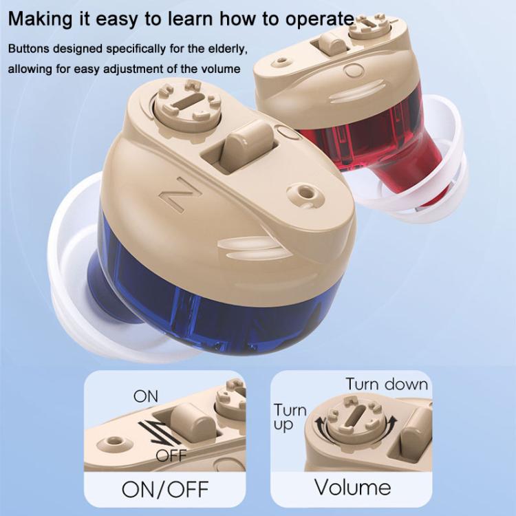 Elderly Hearing Aids Invisible Sound Amplifier Noise Reduction Collector With Digital Display Charging Compartment(Black) - Hearing Aids by buy2fix | Online Shopping UK | buy2fix