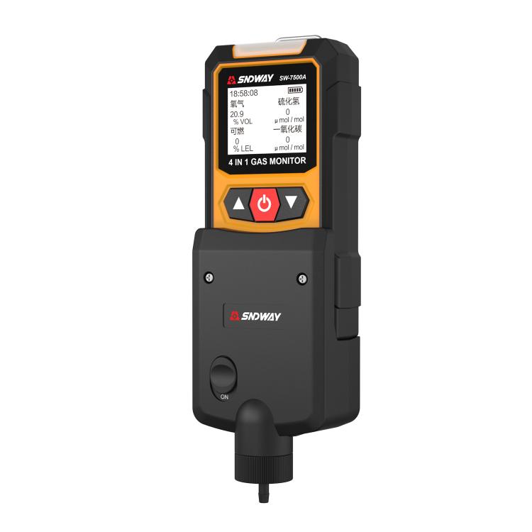 SNDWAY SW7500A 4 In 1 Gas Detector Combustible Gas Oxygen Hydrogen Sulfide Toxic and Harmful Detection Explosion-proof, Spec: With Pump Suction - Gas Monitor by SNDWAY | Online Shopping UK | buy2fix