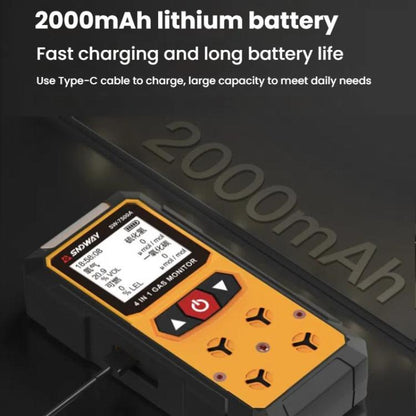 SNDWAY SW7500A 4 In 1 Gas Detector Combustible Gas Oxygen Hydrogen Sulfide Toxic and Harmful Detection Explosion-proof, Spec: Standard - Gas Monitor by SNDWAY | Online Shopping UK | buy2fix