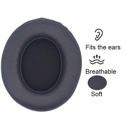 For Philips SHP9500 1pair Headphones Sponge Cover Earmuffs, Color: Gray Cotton Linen - Earmuff & Pad by buy2fix | Online Shopping UK | buy2fix