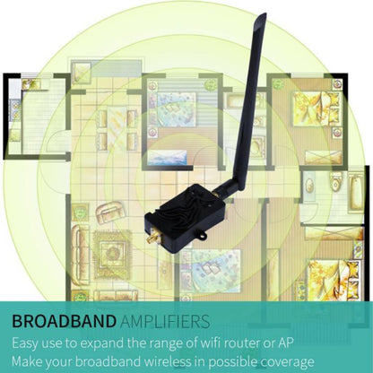 EDUP EP-AB007 2.4G Band SMA Head Remote Control Wifi Router Two-Way Signal Amplifier Extension Booster US Plug - Broadband Amplifiers by EDUP | Online Shopping UK | buy2fix