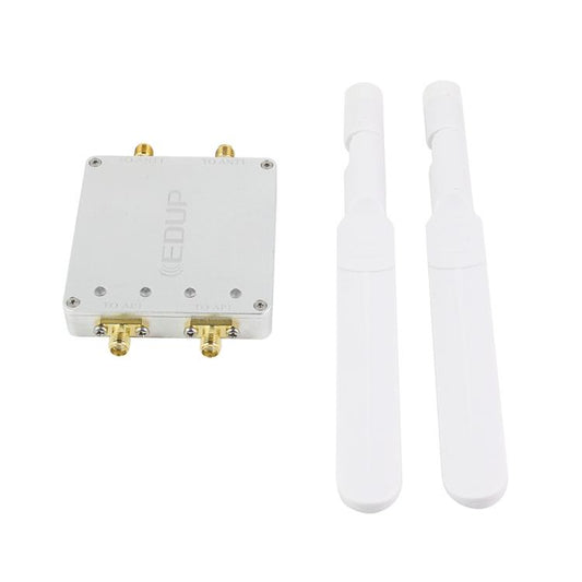 EDUP EP-AB023 2.4G+2.4G WiFi Signal Amplifier Remote Control Dual Channel 4W Expander - Broadband Amplifiers by EDUP | Online Shopping UK | buy2fix