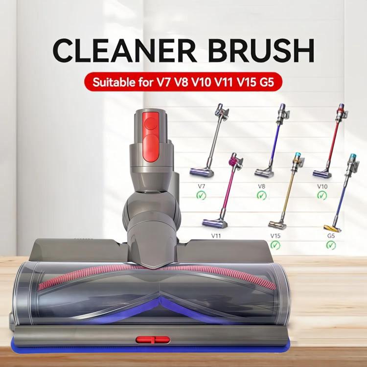 Adjustable Suction Floor Brush for Dyson V7 / V8 / V10 / V11 / V15 / G5 Vacuum Cleaners, Spec: Soft Roller - For Dyson Accessories by buy2fix | Online Shopping UK | buy2fix