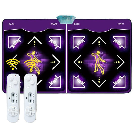 Wired Dance Mat With Motion Sensor - Dual Player Fitness Gaming Rug For TV & PC, Supports TF Card AV Interface, EU Plug(040)
