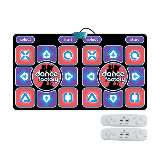 Wired Dance Mat With Motion Sensor - Dual Player Fitness Gaming Rug For TV & PC, Supports TF Card AV Interface, EU Plug(039)