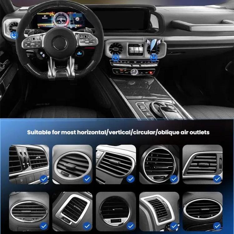 Leeioo Gravity Linkage Air Outlet Clip-on Car Mobile Phone Holder(Black) - Universal Car Holders by Leeioo | Online Shopping UK | buy2fix