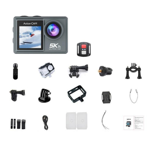 M40TRW With Touch Screen + Remote Control + Microphone 5K Action Camera Anti-Shake Outdoor HD Shooting Cycling Recorder Under Dive Camera - Sports Camera by buy2fix | Online Shopping UK | buy2fix