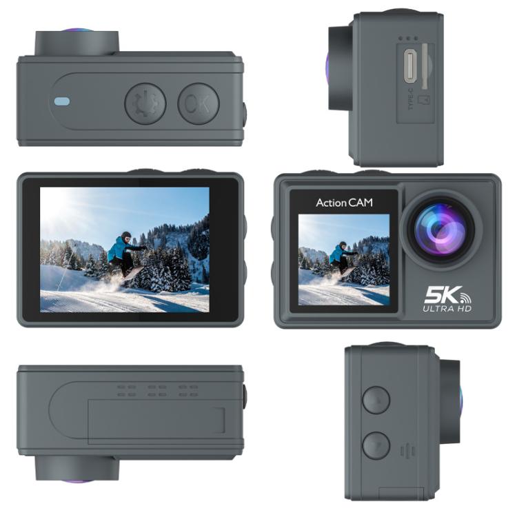 M40TRW With Touch Screen + Remote Control + Microphone 5K Action Camera Anti-Shake Outdoor HD Shooting Cycling Recorder Under Dive Camera - Sports Camera by buy2fix | Online Shopping UK | buy2fix