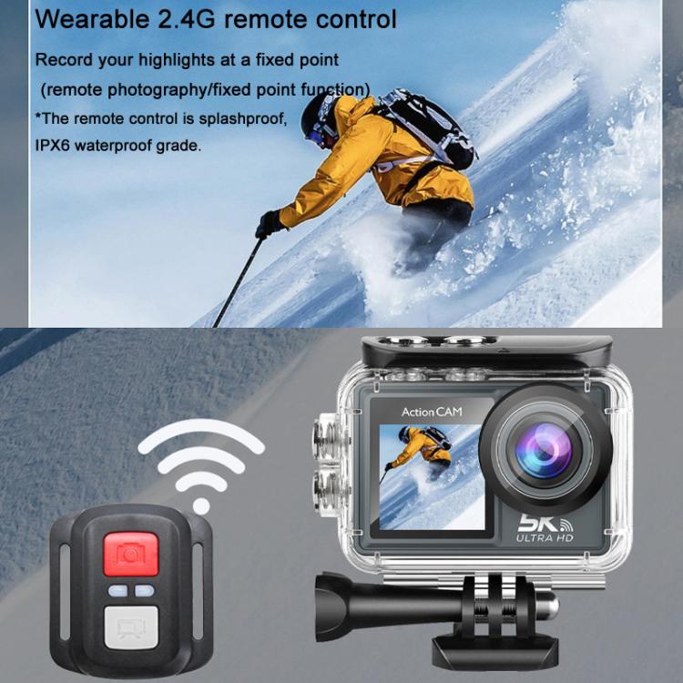 M40R With Remote Control 5K Action Camera Anti-Shake Outdoor HD Shooting Cycling Recorder Under Dive Camera - Sports Camera by buy2fix | Online Shopping UK | buy2fix