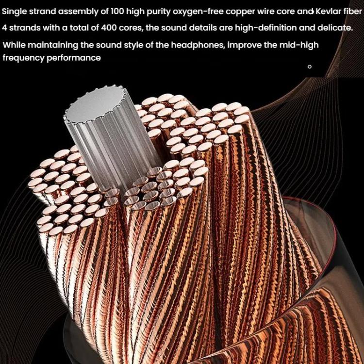 CVJ VS400 Interchangeable Audio Plug Oxygen-Free Copper Headphone Upgrade Cable, Style: 4.4mm S Pin - Cable & Splitter by CVJ | Online Shopping UK | buy2fix