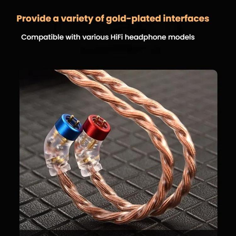 CVJ VS400 Interchangeable Audio Plug Oxygen-Free Copper Headphone Upgrade Cable, Style: 4.4mm 0.78mm - Cable & Splitter by CVJ | Online Shopping UK | buy2fix
