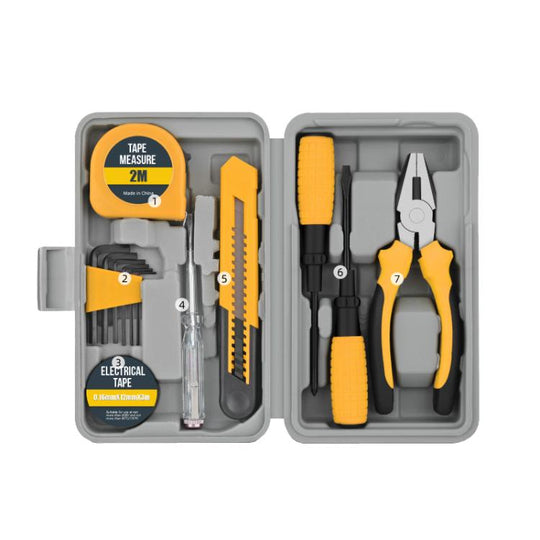 Multifunctional Home Hardware Tools Repair Hand Toolbox Combination Set, Style: 13pcs /Set Cutter Model Yellow