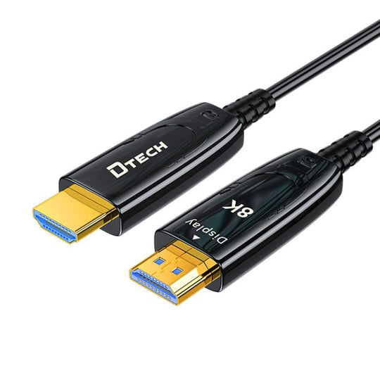 DTECH DT-HF8005 8K 60Hz HDMI 2.1 Fiber Optic Cable Dolby Atmos, EARC For PS5, Xbox, Home Theater, Gaming Monitor 10m