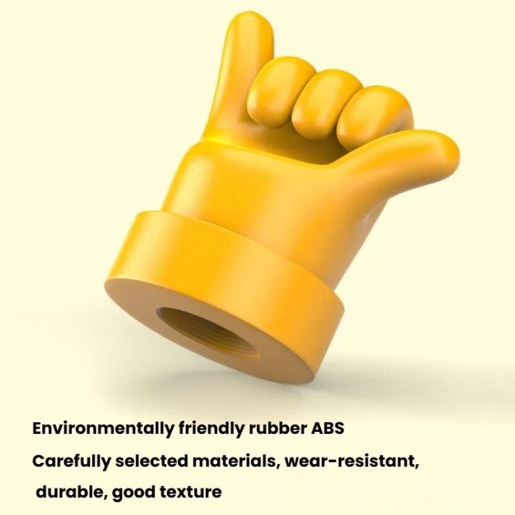 4pcs /Set Car Gesture Valve Tire Decorative Rubber Cap, Color: Yellow Yeah - Tire Valve Caps by buy2fix | Online Shopping UK | buy2fix