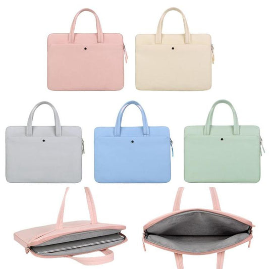 14-14.6inch Universal Laptop Bag Briefcase Women Multifunctional Shockproof Computer Bag, Color: Green - 14.1 inch by buy2fix | Online Shopping UK | buy2fix