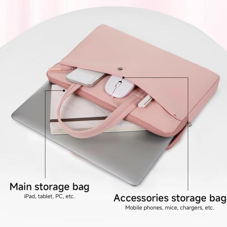 15-15.6inch Universal Laptop Bag Briefcase Multifunctional Shockproof Computer Bag, Color: Pink - 15.6 - 17 inch by buy2fix | Online Shopping UK | buy2fix