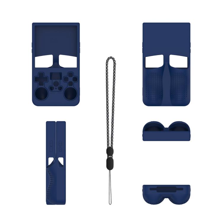 For R36 MAX Handheld Game Consoles Dustproof Silicone Protective Cover(Blue) - Cases by buy2fix | Online Shopping UK | buy2fix