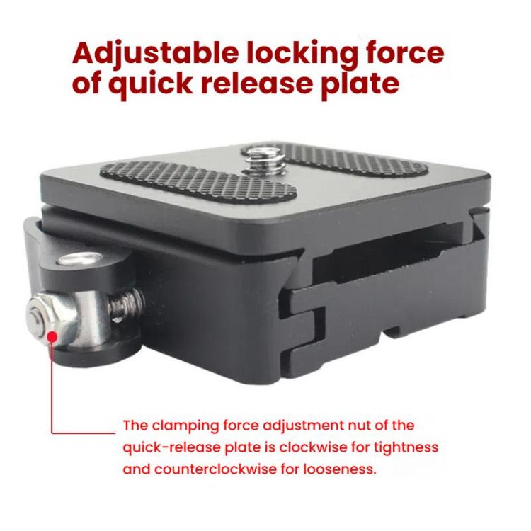 P50 Camera Quick Release Clamp & Plate Kit with 3/8 Inch Thread Thread For Stabilizers, Tripods, Monopods, Sliders - Quick Release Plate by buy2fix | Online Shopping UK | buy2fix