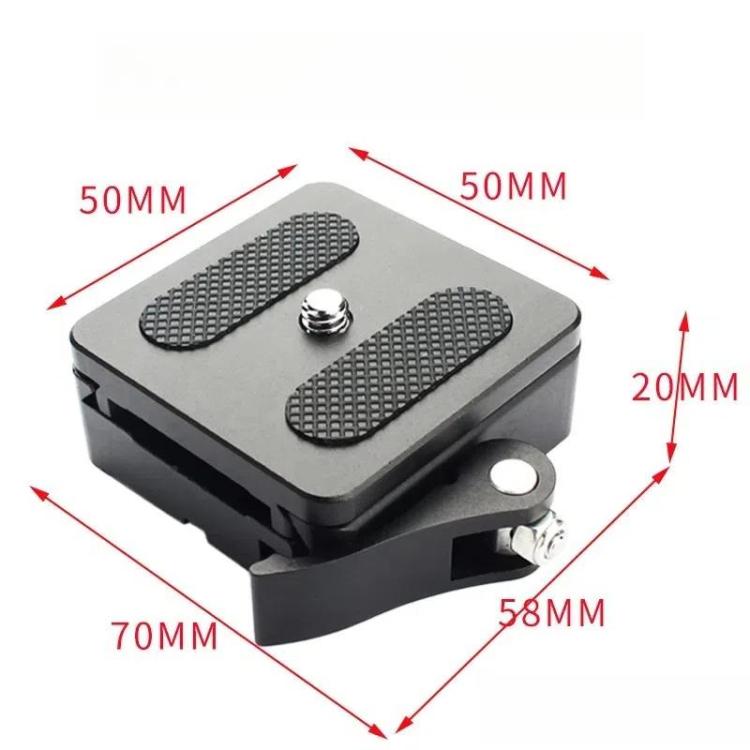 P50 Camera Quick Release Clamp & Plate Kit with 3/8 Inch Thread Thread For Stabilizers, Tripods, Monopods, Sliders - Quick Release Plate by buy2fix | Online Shopping UK | buy2fix