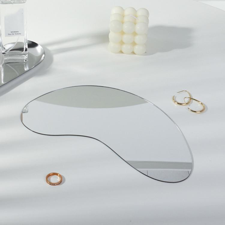 27x12cm Crescent Acrylic Mirror Reflective Tray Display Jewelry Photo Props Photography Background Decoration - Acrylic Props by buy2fix | Online Shopping UK | buy2fix