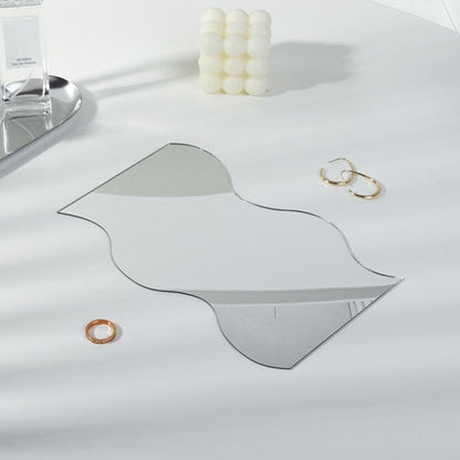 24x14cm Corrugated Acrylic Mirror Reflective Tray Display Jewelry Photo Props Photography Background Decoration - Acrylic Props by buy2fix | Online Shopping UK | buy2fix