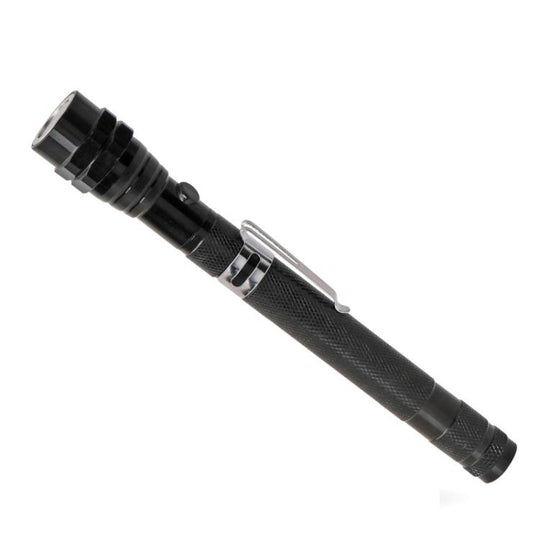 170mm-565mm 3LEDs Light Bendable Telescopic Multifunctional Picker Auto Repair Screw Tool(Black)