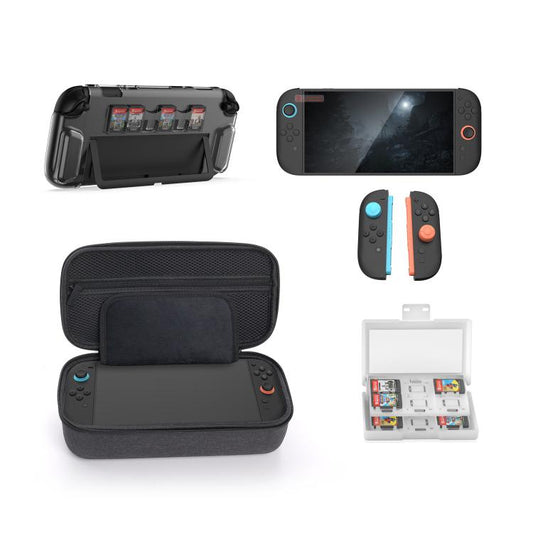 DOBE TNS-5112 For Switch 2 10 In 1 Host Storage Bag+Crystal Case+Tempered Film+Rocker Caps Drop Protection Set - Bags by DOBE | Online Shopping UK | buy2fix